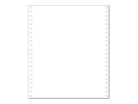 Exacompta - Papier listing blanc - 1000 feuilles 240 mm x 11" - bandes Caroll détachables - microperforations 4 côtés