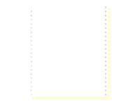 Exacompta - Papier listing blanc/jaune - 1000 feuilles 240 mm x 11" - bandes Caroll détachables - 2 plis