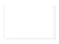 Exacompta - Papier listing blanc - 1000 feuilles 330 mm x 8 1/2" - bandes Caroll détachables - 2 plis