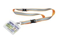 Durable - Lacet textile pour badge - système anti-étranglement - orange