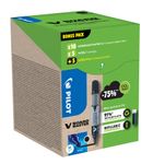 Pilot V BOARD MASTER - 10 Marqueurs effaçables + 10 recharges - pointe ogive - noir