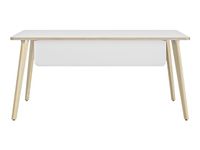 Bureau ARTEFACT - L140 cm - pieds frêne - plateau blanc