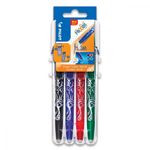 Pilot Frixion Ball - 4 Rollers effaçables - couleurs assorties