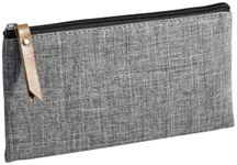 Trousse plate School 1 compartiment - gris - PET recyclé - Carpentras