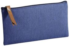 Trousse plate School 1 compartiment - bleu - PET recyclé - Carpentras