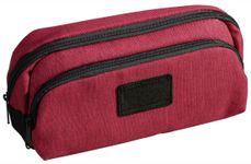 Trousse School 2 compartiments - bordeaux - PET recyclé - Carpentras