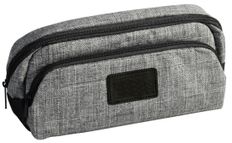 Trousse School 2 compartiments - gris - PET recyclé - Carpentras