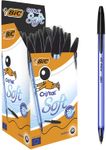 BIC Cristal SOFT - 50 Stylos à bille - noir - 1.2 mm
