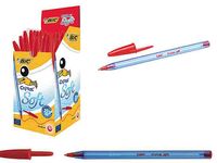 BIC Cristal SOFT - 50 Stylos à bille - rouge - 1.2 mm