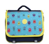 Cartable Phileas Monstres 38 cm - 2 compartiments - bleu - Bagtrotter