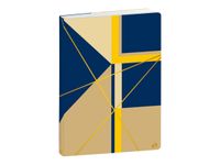 Quo Vadis Nova 21 - Carnet de notes ligné - 15 x 21 cm - navy jaune