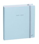 Agenda à élastique Pastel - 1 jour par page - 16 mois - 16 x 16 cm - bleu clair - Quo Vadis