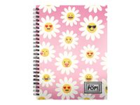 Oh My Pop Happy Flower - Cahier A4 - petits carreaux - Karactermania