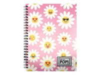 Oh My Pop Happy Flower - Cahier A5 - petits carreaux - Karactermania
