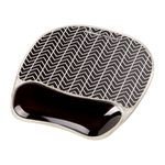 Fellowes chevron - Tapis de souris avec repose-poignet - support gel résistant - technologie anti-bactérienne Microban