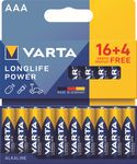 VARTA Longlife Power - 16+4 piles alcalines - AAA LR03