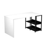 Bureau avec structure métallique - 140 cm - blanc