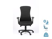 Fauteuil de bureau SOMERSET - accoudoirs réglables - noir