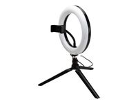 Bigben Vlogging - kit d'accessoires contenant un trépied, un flash et un support smartphone