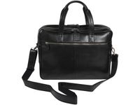 Exacompta Exactive - Sacoche pour ordinateur portable 15,6" - 2 compartiments - cuir noir