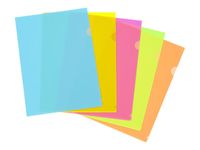 Viquel Happy Fluo - 10 Pochettes coin - A4 - couleurs assorties