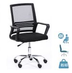Fauteuil de bureau SQEEZY - accoudoirs fixes - noir