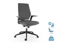 Fauteuil de bureau SPECTRA - accoudoirs intégrés - gris