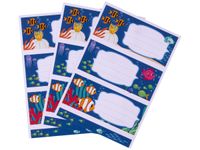 Apli Fonds marins - 9 Étiquettes scolaires - 36 x 81 mm
