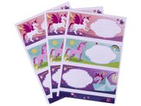 Apli Licornes - 9 Étiquettes scolaires - 36 x 81 mm