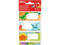 Apli Dinosaures - 9 Étiquettes scolaires - 36 x 81 mm