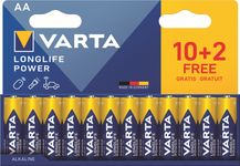 VARTA Longlife power - 10+2 piles alcalines - AA LR06
