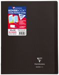 Clairefontaine Koverbook - Cahier polypro 24 x 32 cm - 48 pages - grands carreaux (Seyes) - noir