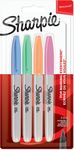 Sharpie - Pack de 4 marqueurs permanents - pointe fine - couleurs pastels assorties