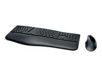 Kensington Pro Fit Ergo - Ensemble clavier et souris sans fil - Azerty - noir