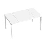 Bureau droit EASYDESK - L140 x P80 cm  - Blanc