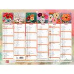 Calendrier illustré Sophie Adde - 6 mois par face - 29,5 x 22 cm - Exacompta