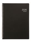 Agenda à spirale Polyprop Timing - 1 semaine par page - 17 x 22 cm - noir - Brepols