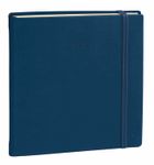 Agenda à élastique Silk Executif Prestige - 1 semaine sur 2 pages - 16 x 16 cm - bleu marine - Quo Vadis