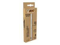 BIC Cristal Re'New - Stylo à bille noir + 2 recharges