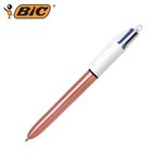 "BIC 4 Colours - Bolígrafo  de 4 colores - negro, rojo, azul, verde - 0.32 mm - medio - retractil"