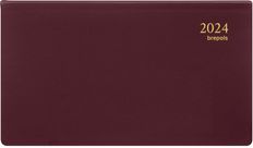 Agenda Omniplan Seta - 1 semaine par page - 16 x 9 cm - bordeaux - Brepols