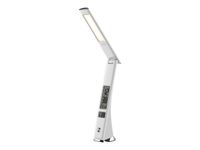 WE - lampe de bureau sans fil - rechargeable - écran LCD - blanc