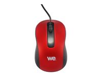 WE - souris filaire - rouge