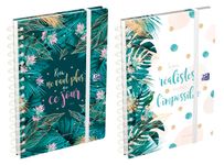 Agenda à spirale Oxford &Me - 1 semaine sur 2 pages - 15 x 21 cm - disponible dans différentes couleurs - Hamelin