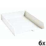 Exacompta - 6 Corbeilles à courrier C4 - blanc