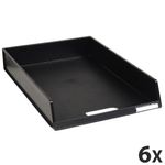 Exacompta - 6 Corbeilles à courrier C4 - noir