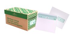 La Couronne - 200 Enveloppes recyclées C5 162x229mm - 90 gr - fenêtre cristal 45x100 mm - extra blanc - bande auto-adhésive