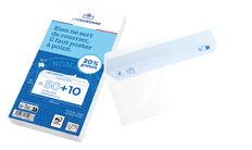 La Couronne - 60 Enveloppes (dont 20% gratuit) - DL 110 x 220 mm - 80 gr - sans fenêtre - blanc - bande auto-adhésive - ouverture facile