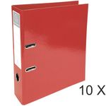 Exacompta Iderama Prem'Touch - 10 Classeurs à levier - Dos 70 mm - A4 - rouge