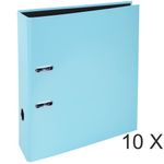 Exacompta Aquarel Prem'Touch - 10 Classeurs à levier - Dos 80 mm - A4 - bleu pastel